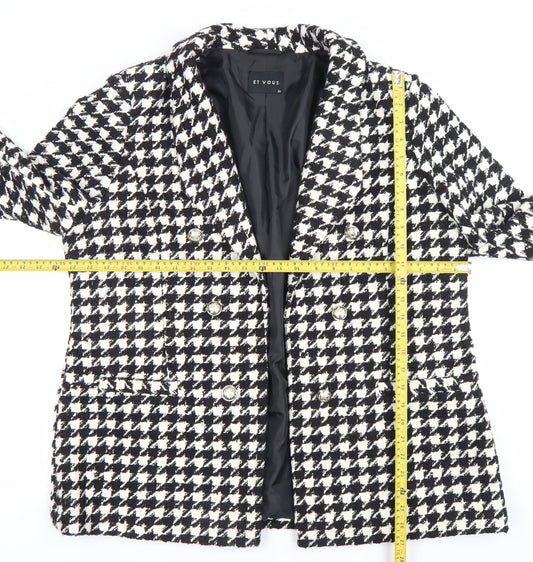 Womens UK Size 20 ET VOUS Black Blazer