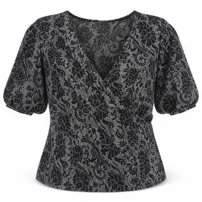 Womens UK Size 18 EAST Black Wrap Blouse