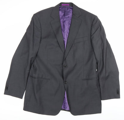 Balmain Men's Grey Blazer Jacket 42in Chest Notch Lapel Formal