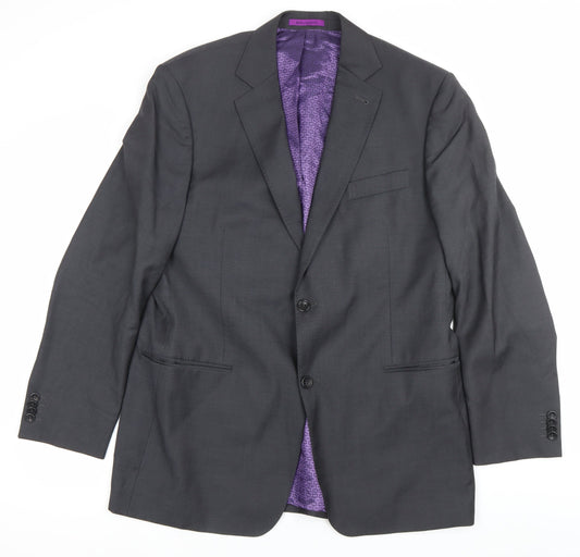 Balmain Men's Grey Blazer Jacket 42in Chest Notch Lapel Formal
