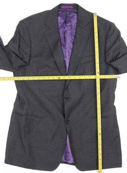 Balmain Men's Grey Blazer Jacket 42in Chest Notch Lapel Formal