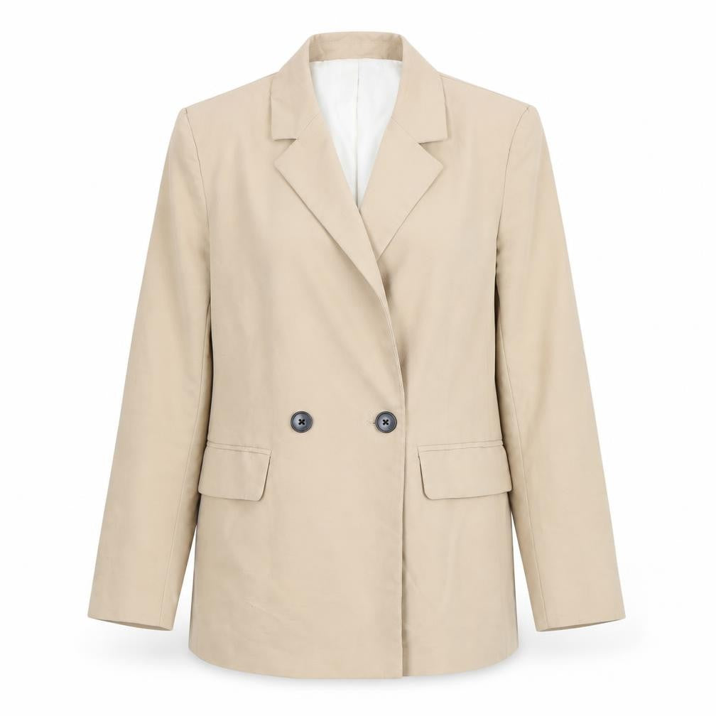 Womens UK Size XS Bershka Regular Beige Blazer