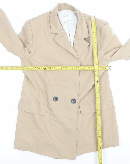 Bershka Women’s Beige XS Double-Breasted Blazer Jacket