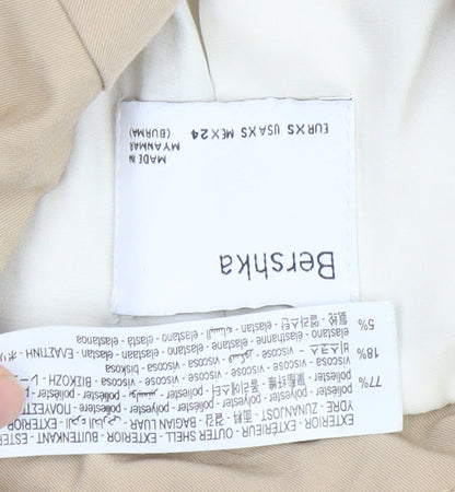 Bershka Women’s Beige XS Double-Breasted Blazer Jacket