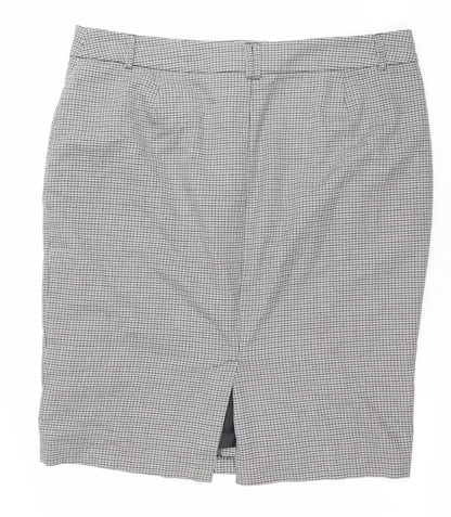 Marks and Spencer Women Grey Check Pencil Skirt Size 20 Workwear