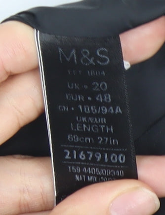 Marks and Spencer Women Grey Check Pencil Skirt Size 20 Workwear