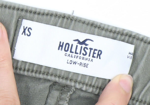 Hollister Womens Green XS Cargo Mini Skirt Low Rise Cotton Blend