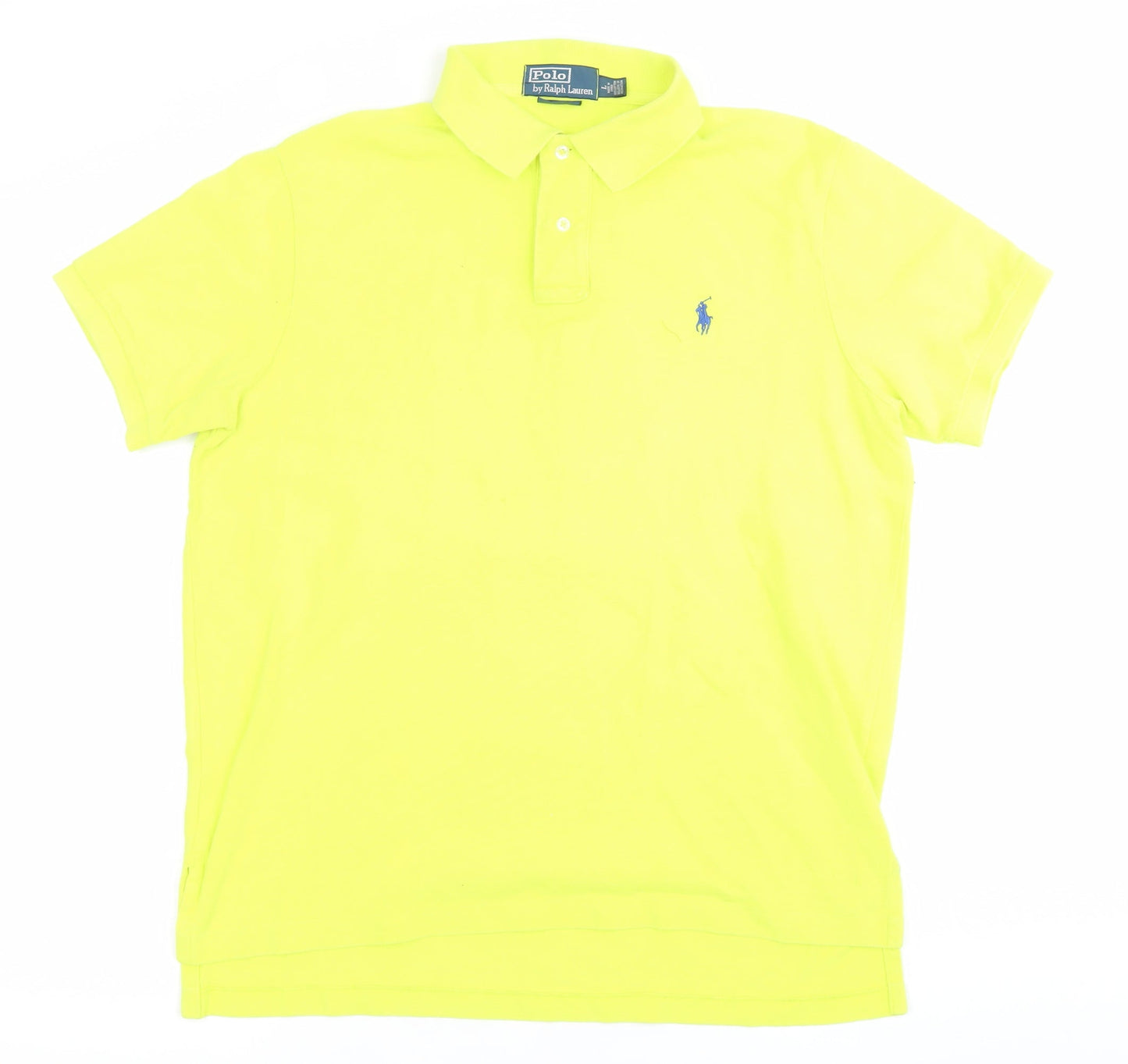 Ralph Lauren Men’s Yellow Polo Shirt L Custom Fit Cotton