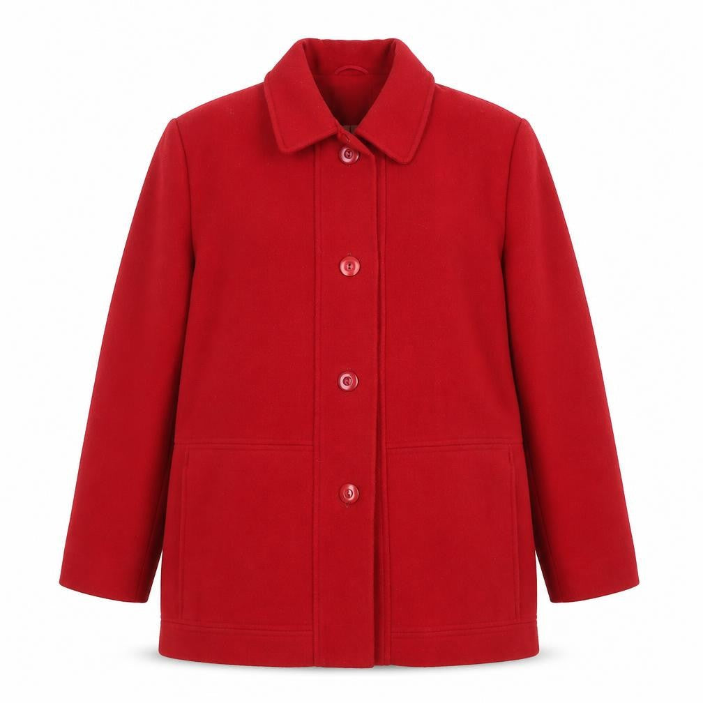 Womens UK Size 14 Eastex Red Overcoat