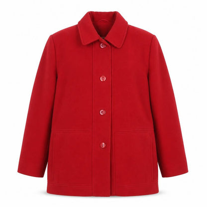 Womens UK Size 14 Eastex Red Overcoat