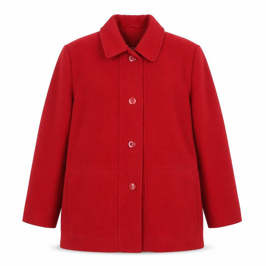Womens UK Size 14 Eastex Red Overcoat