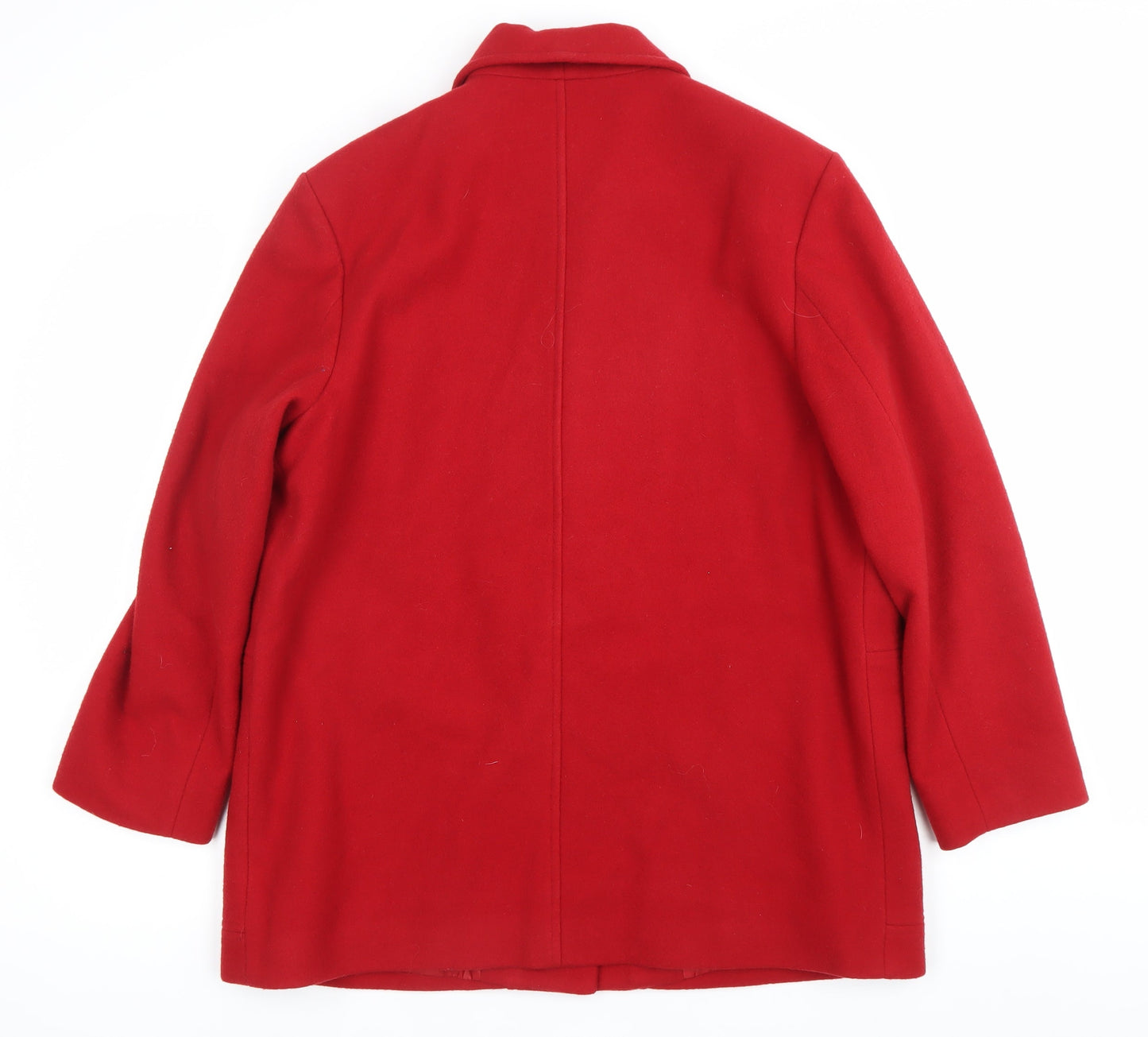 Womens UK Size 14 Eastex Red Overcoat