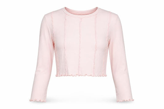Womens UK Size 14 Nasty Gal Pink Cropped T-Shirt