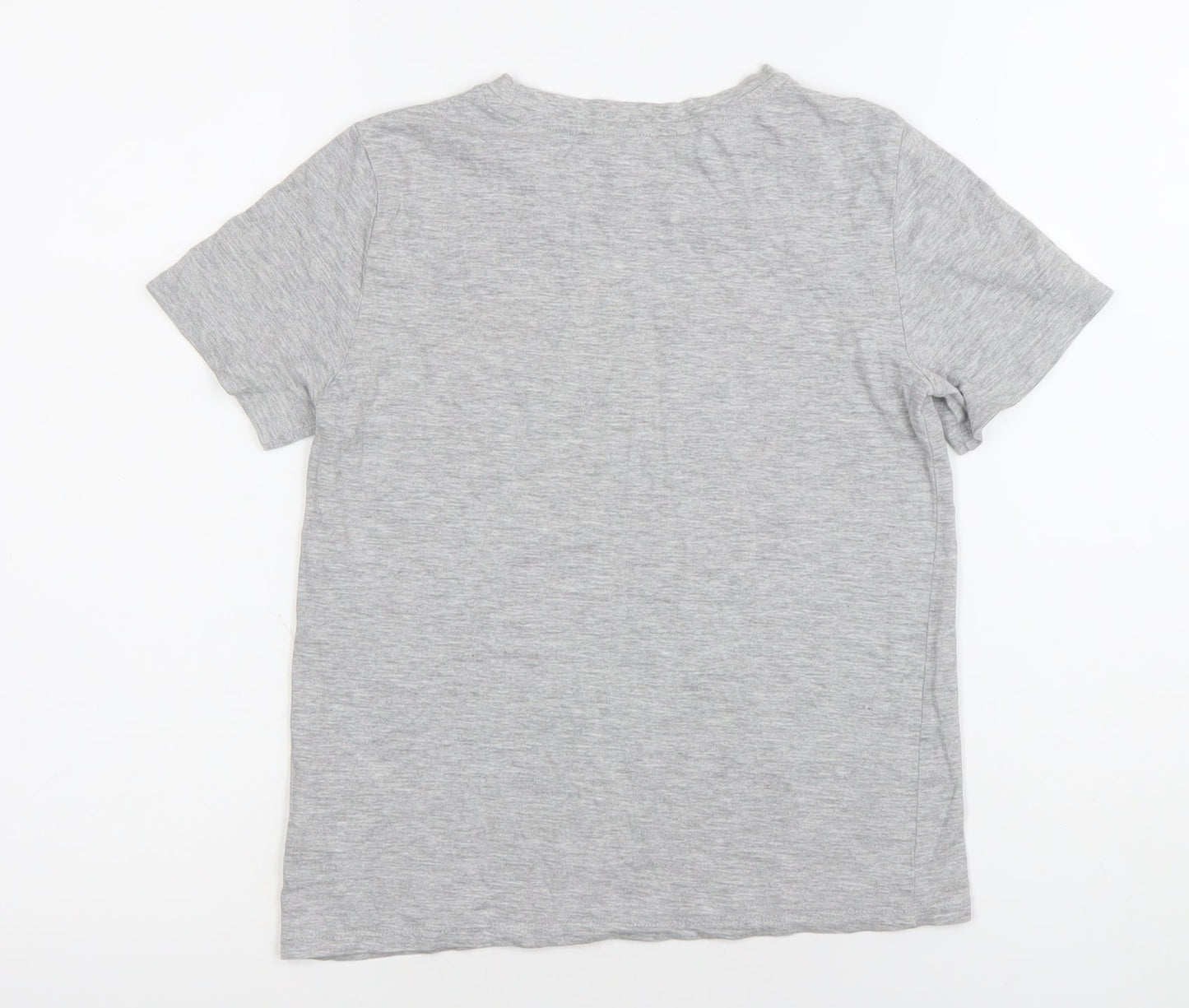 H&M Boys Grey Dinosaur Graphic T-Shirt Size 9-10 Years Cotton Blend