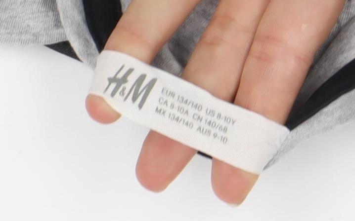 H&M Boys Grey Dinosaur Graphic T-Shirt Size 9-10 Years Cotton Blend