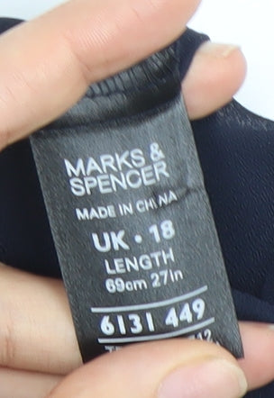 Marks & Spencer Women’s Blue Geometric Flare Skirt UK 18 Knee Length