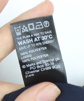 Marks & Spencer Women’s Blue Geometric Flare Skirt UK 18 Knee Length