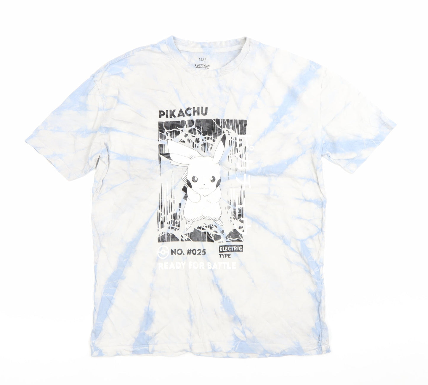 Marks and Spencer Boys Multicoloured Pokémon Pikachu Tie-Dye T-Shirt 13-14Y