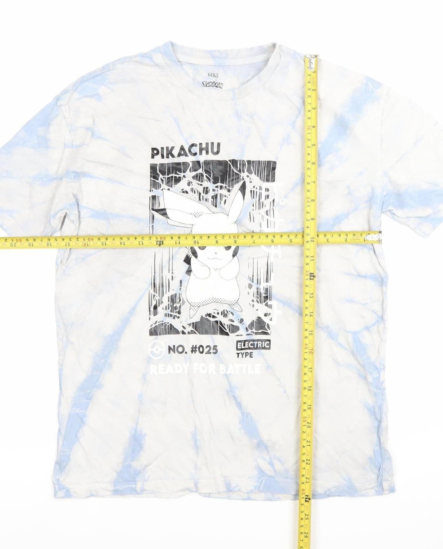Marks and Spencer Boys Multicoloured Pokémon Pikachu Tie-Dye T-Shirt 13-14Y
