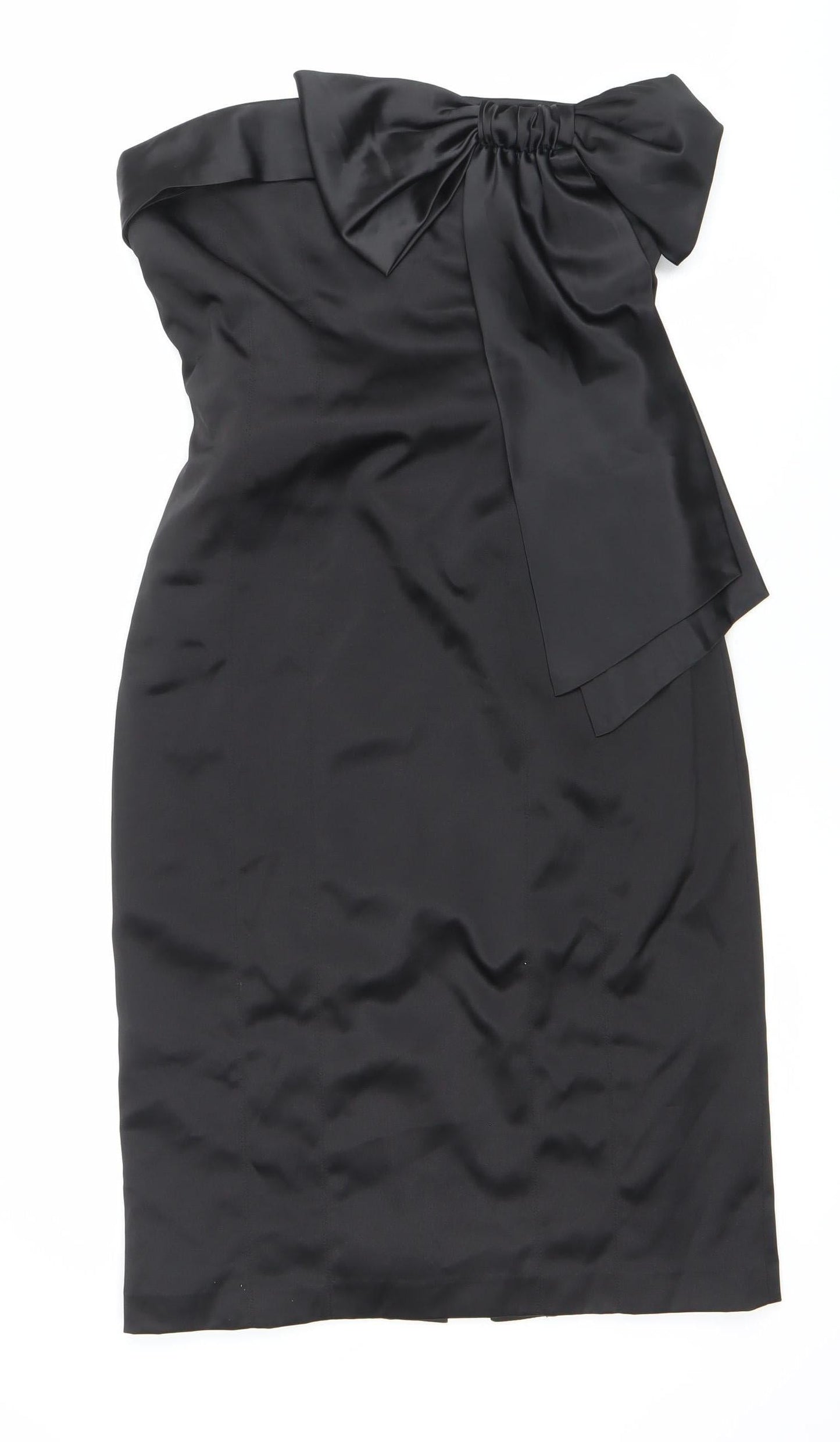 Atmosphere Women’s Black One Shoulder Bow Sheath Dress Size 12