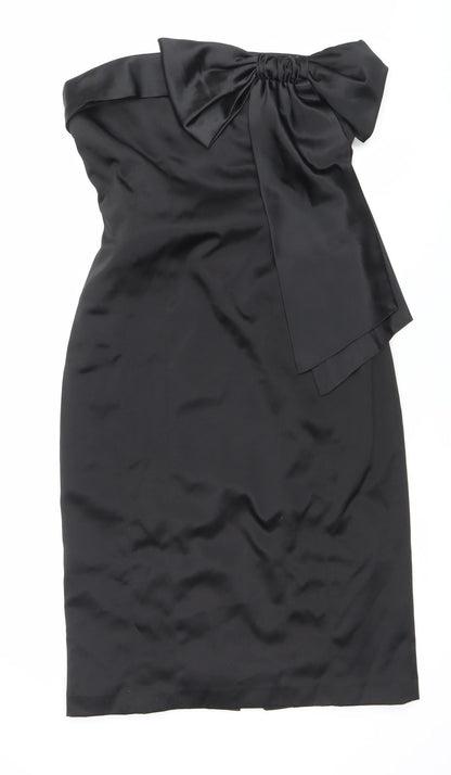 Atmosphere Women’s Black One Shoulder Bow Sheath Dress Size 12
