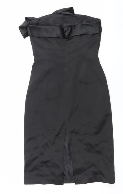 Atmosphere Women’s Black One Shoulder Bow Sheath Dress Size 12