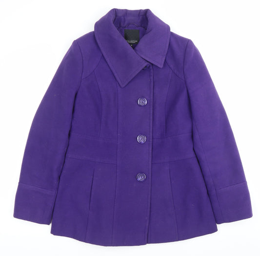 Womens UK Size 14 Debenhams Purple Overcoat