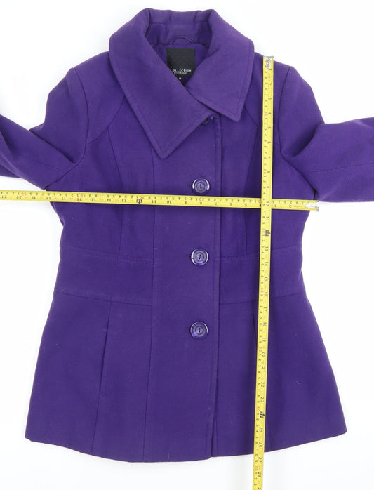 Womens UK Size 14 Debenhams Purple Overcoat