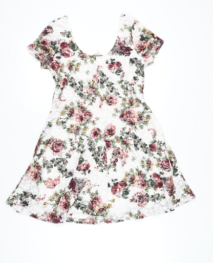 Apricot Women’s Multicoloured Floral Fit & Flare Dress Size 12