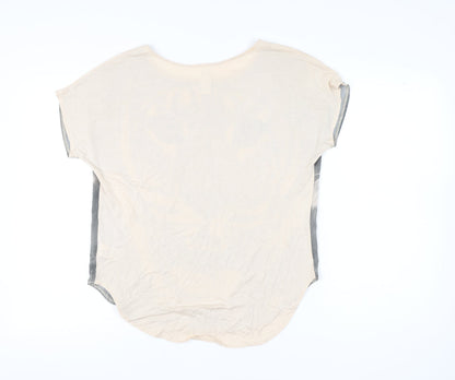 Womens UK Size 8 NEXT Beige Basic T-Shirt