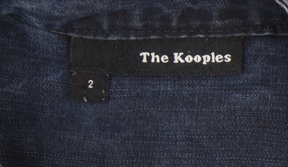 Womens UK Size 10 The Kooples Blue Classic Button-Up