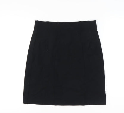 Marks and Spencer Women Black Size 12 Pencil Long Work Skirt