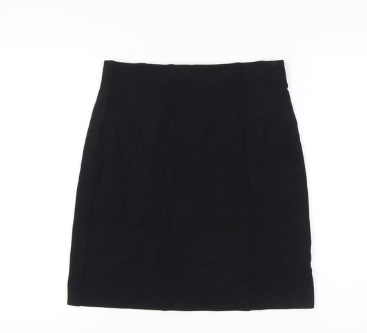 Marks and Spencer Women Black Size 12 Pencil Long Work Skirt