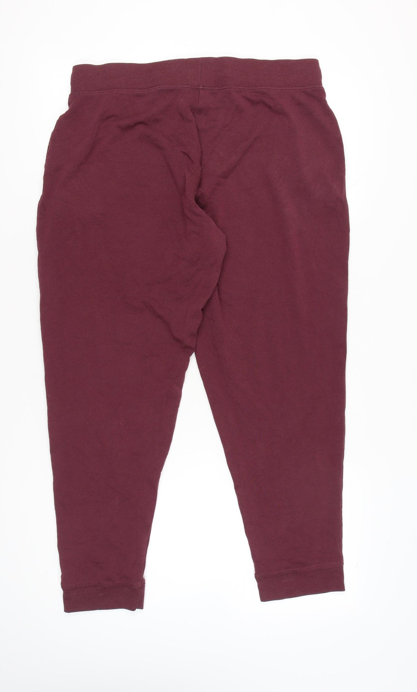 Calvin Klein Womens Red Jogger Trousers XL Cotton Blend