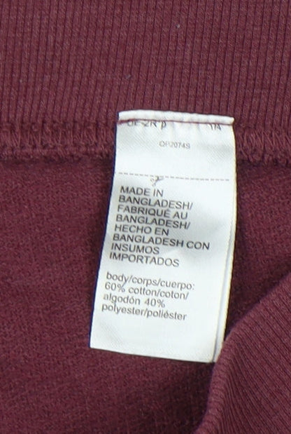 Calvin Klein Womens Red Jogger Trousers XL Cotton Blend