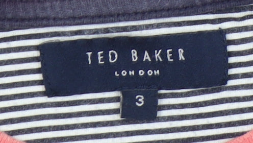 Ted Baker Men’s Orange Floral Print Cotton T-Shirt Size M