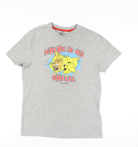 Primark Women’s Grey Tom and Jerry XS Graphic T-Shirt