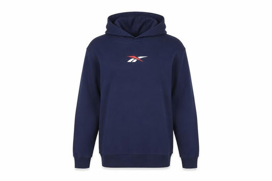 Reebok Boys Blue Pullover Hoodie Age 10-11 Years Cotton Logo Sportswear