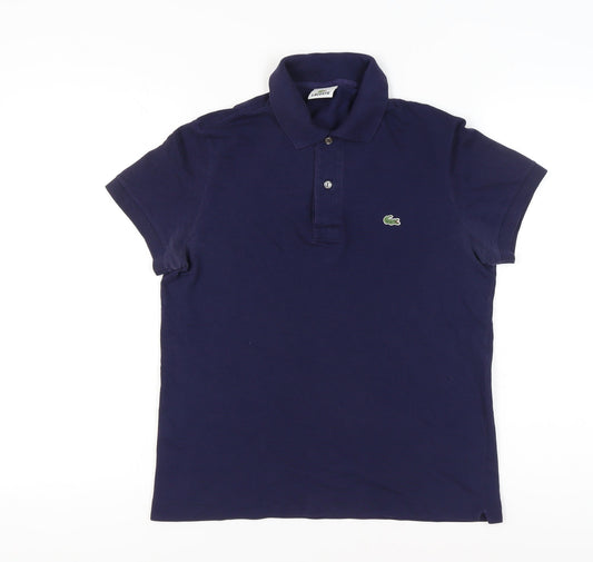 Lacoste Men’s Blue Polo Shirt Size M Cotton Casual Short Sleeve