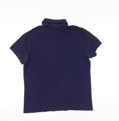 Lacoste Men’s Blue Polo Shirt Size M Cotton Casual Short Sleeve