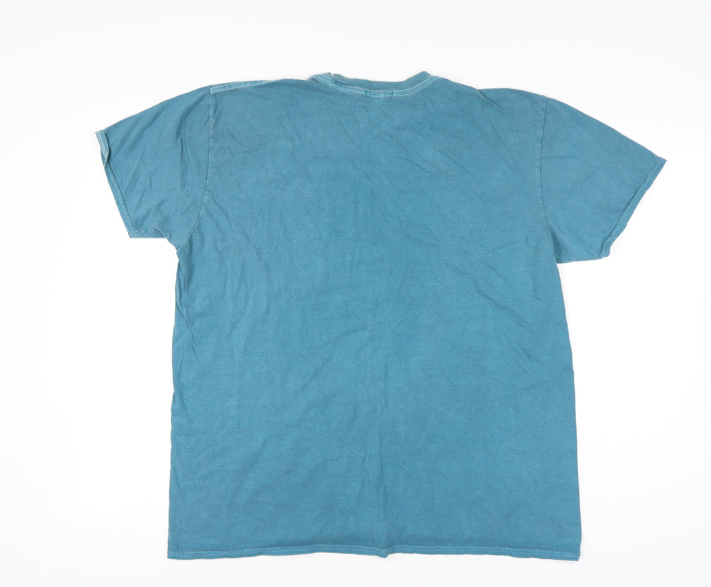 Nasty Gal Womens Blue Graphic Fish Print T-Shirt Size S Casual