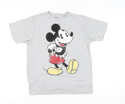 Womens UK Size M Disney Grey Basic T-Shirt