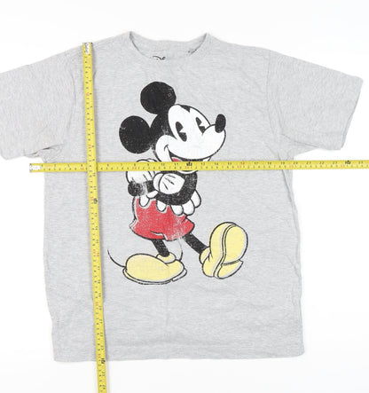 Womens UK Size M Disney Grey Basic T-Shirt