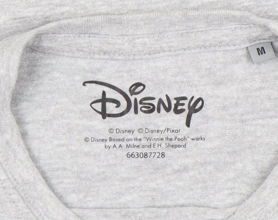 Womens UK Size M Disney Grey Basic T-Shirt