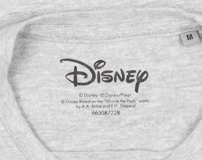 Womens UK Size M Disney Grey Basic T-Shirt