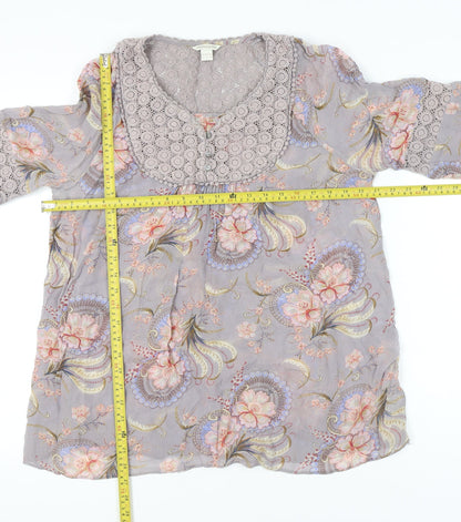 Womens UK Size 14 Monsoon Multicoloured Tunic Blouse