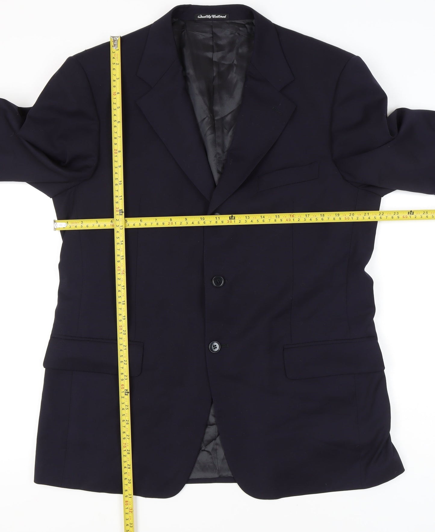 Sidi Men’s Blue Wool Blazer Jacket 42R Notch Lapel Classic Formal