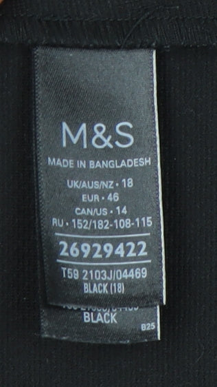 Marks and Spencer Women’s Black Blazer Size 18 Single Breasted