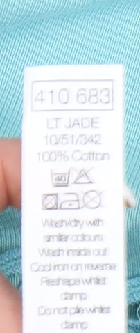 M&Co. Women’s Blue Crochet Trim 100% Cotton Tank Top Size M