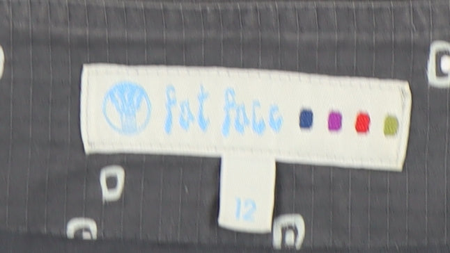 Fat Face Women’s Grey Floral A-Line Cotton Skirt Size 12